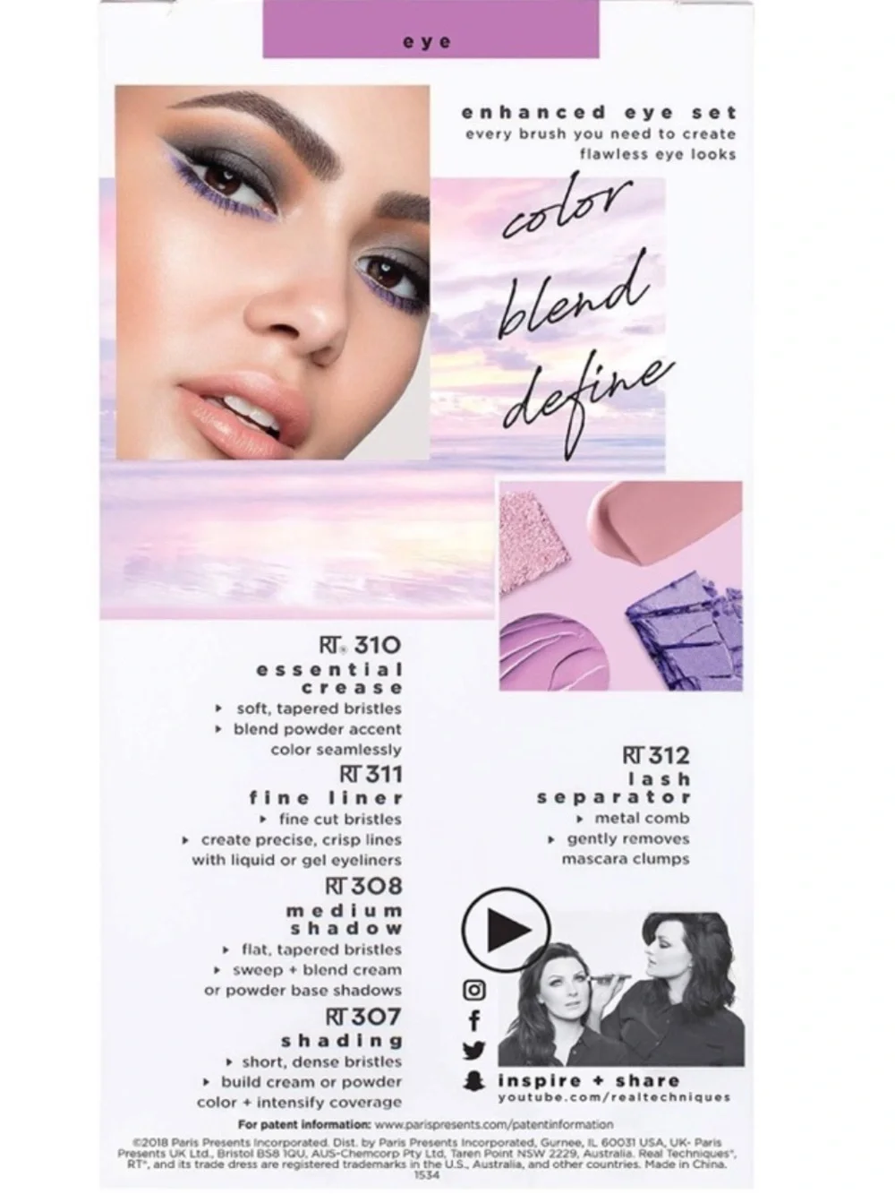 Real Techniques Enhanced Eye Brush Set New FullSz